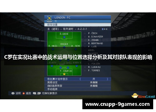 C罗在实况比赛中的战术运用与位置选择分析及其对球队表现的影响 C罗在实况比赛中的战术运用与位置选择分析及其对球队表现的影响