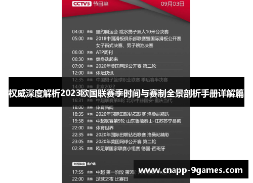 权威深度解析2023欧国联赛季时间与赛制全景剖析手册详解篇